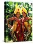 Golden Dancers in Traditional Dress, Bali, Indonesia-Bill Bachmann-Stretched Canvas