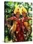 Golden Dancers in Traditional Dress, Bali, Indonesia-Bill Bachmann-Stretched Canvas