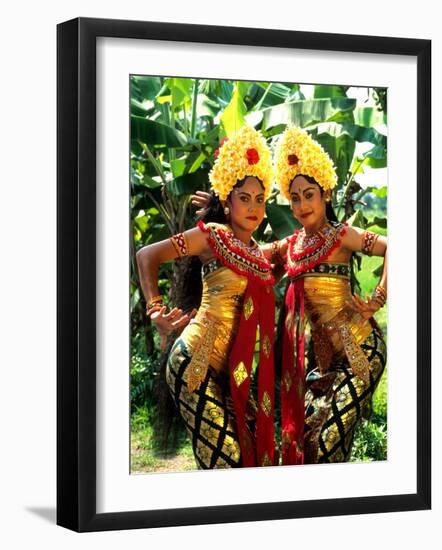 Golden Dancers in Traditional Dress, Bali, Indonesia-Bill Bachmann-Framed Photographic Print