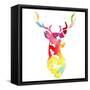 Golden Deer Bust-null-Framed Stretched Canvas