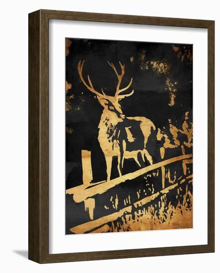 Golden Deer-OnRei-Framed Art Print