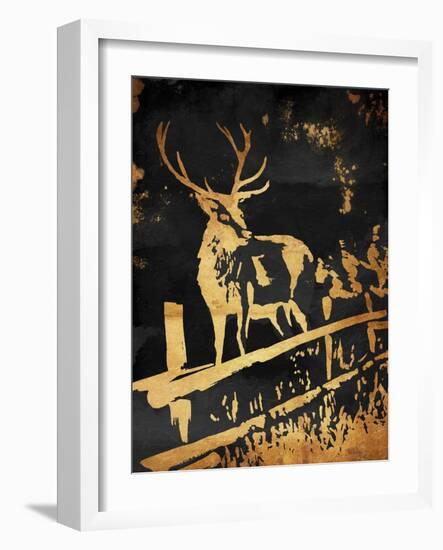 Golden Deer-OnRei-Framed Art Print