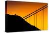 Golden Detail, Sunrise Light at Golden Gate Bridge, San Francisco-Vincent James-Stretched Canvas