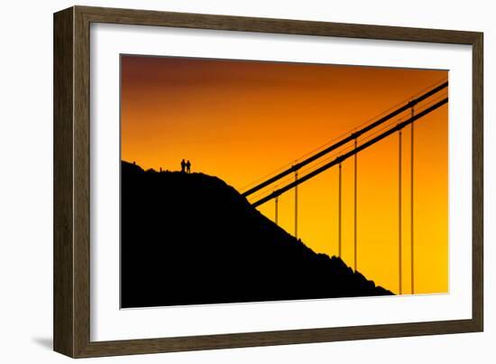 Golden Detail, Sunrise Light at Golden Gate Bridge, San Francisco-Vincent James-Framed Photographic Print