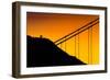 Golden Detail, Sunrise Light at Golden Gate Bridge, San Francisco-Vincent James-Framed Photographic Print