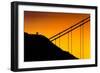 Golden Detail, Sunrise Light at Golden Gate Bridge, San Francisco-Vincent James-Framed Photographic Print