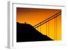 Golden Detail, Sunrise Light at Golden Gate Bridge, San Francisco-Vincent James-Framed Photographic Print