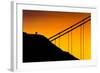 Golden Detail, Sunrise Light at Golden Gate Bridge, San Francisco-Vincent James-Framed Photographic Print