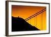 Golden Detail, Sunrise Light at Golden Gate Bridge, San Francisco-Vincent James-Framed Photographic Print