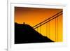 Golden Detail, Sunrise Light at Golden Gate Bridge, San Francisco-Vincent James-Framed Photographic Print