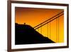 Golden Detail, Sunrise Light at Golden Gate Bridge, San Francisco-Vincent James-Framed Photographic Print