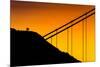 Golden Detail, Sunrise Light at Golden Gate Bridge, San Francisco-Vincent James-Mounted Photographic Print