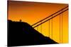 Golden Detail, Sunrise Light at Golden Gate Bridge, San Francisco-Vincent James-Stretched Canvas