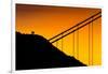 Golden Detail, Sunrise Light at Golden Gate Bridge, San Francisco-Vincent James-Framed Photographic Print