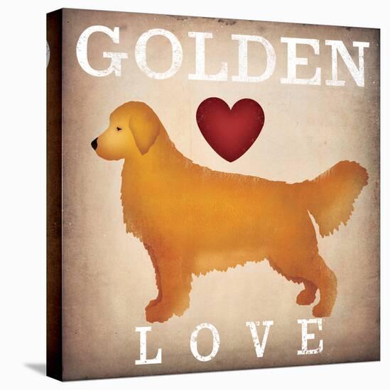 Golden Dog Love I-Ryan Fowler-Stretched Canvas