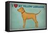 Golden Dog Love I-Ryan Fowler-Framed Stretched Canvas