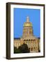 Golden dome of Iowa State Capital building, Des Moines, Iowa-null-Framed Photographic Print