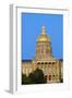 Golden dome of Iowa State Capital building, Des Moines, Iowa-null-Framed Photographic Print