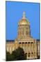 Golden dome of Iowa State Capital building, Des Moines, Iowa-null-Mounted Photographic Print