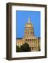 Golden dome of Iowa State Capital building, Des Moines, Iowa-null-Framed Photographic Print