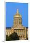 Golden dome of Iowa State Capital building, Des Moines, Iowa-null-Framed Photographic Print