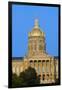 Golden dome of Iowa State Capital building, Des Moines, Iowa-null-Framed Photographic Print