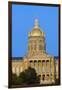 Golden dome of Iowa State Capital building, Des Moines, Iowa-null-Framed Premium Photographic Print