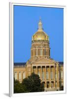 Golden dome of Iowa State Capital building, Des Moines, Iowa-null-Framed Premium Photographic Print