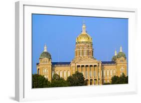 Golden dome of Iowa State Capital building, Des Moines, Iowa-null-Framed Photographic Print