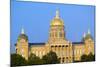 Golden dome of Iowa State Capital building, Des Moines, Iowa-null-Mounted Photographic Print