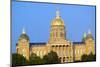 Golden dome of Iowa State Capital building, Des Moines, Iowa-null-Mounted Photographic Print