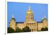 Golden dome of Iowa State Capital building, Des Moines, Iowa-null-Framed Photographic Print