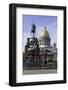 Golden Dome of St. Isaac's Cathedral Built in 1818 and the Equestrian Statue of Tsar Nicholas-Gavin Hellier-Framed Photographic Print