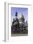 Golden Dome of St. Isaac's Cathedral Built in 1818 and the Equestrian Statue of Tsar Nicholas-Gavin Hellier-Framed Photographic Print