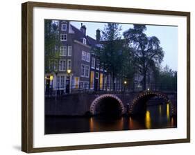 Golden Elbow, Herengracht, Amsterdam, Holland-Walter Bibikow-Framed Photographic Print