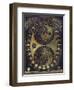 Golden Elements Of The Moon Astronomy Chart-Tina Lavoie-Framed Giclee Print