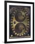 Golden Elements Of The Moon Astronomy Chart-Tina Lavoie-Framed Giclee Print