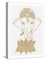 Golden Elephant Lotus-Pam Varacek-Stretched Canvas