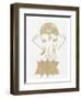 Golden Elephant Lotus-Pam Varacek-Framed Art Print