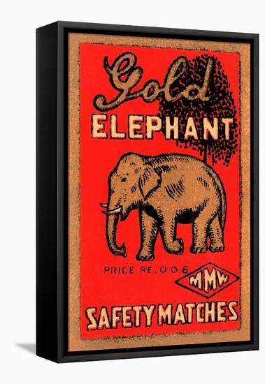 Golden Elephant-null-Framed Stretched Canvas