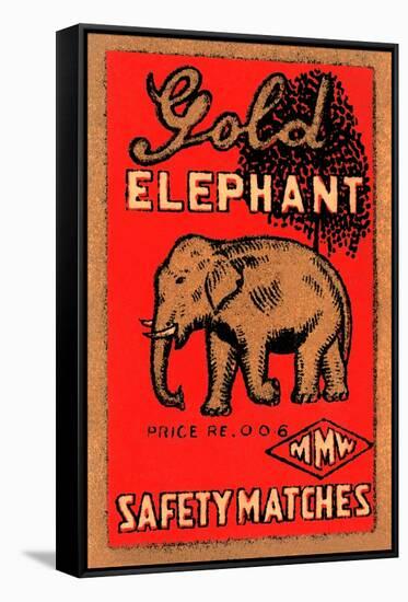 Golden Elephant-null-Framed Stretched Canvas
