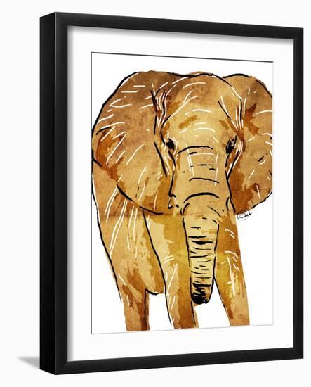 Golden Elephant-OnRei-Framed Art Print