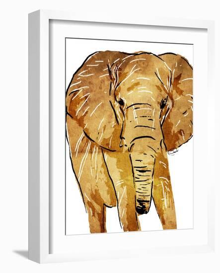 Golden Elephant-OnRei-Framed Art Print