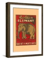 Golden Elephant-null-Framed Art Print