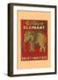 Golden Elephant-null-Framed Art Print