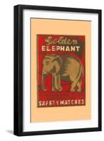 Golden Elephant-null-Framed Art Print