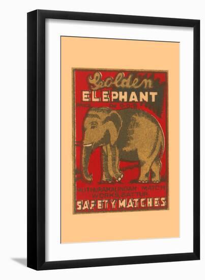 Golden Elephant-null-Framed Art Print