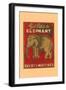 Golden Elephant-null-Framed Art Print