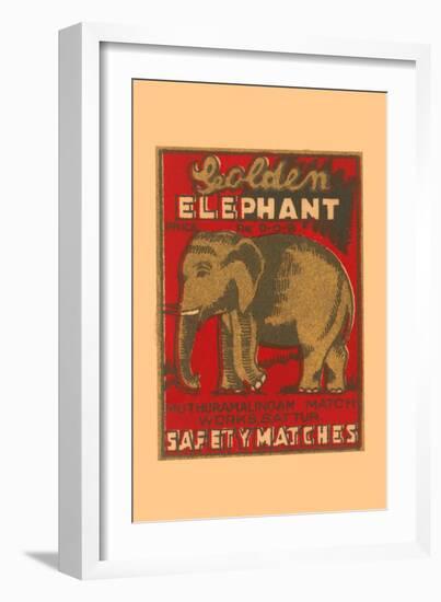 Golden Elephant-null-Framed Art Print