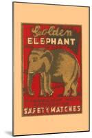 Golden Elephant-null-Mounted Art Print